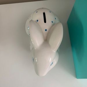 Tiffany Blue Dot Bunny Bank